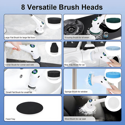 CleanMaster™ 8-in-1 Cordless Rotating Brush