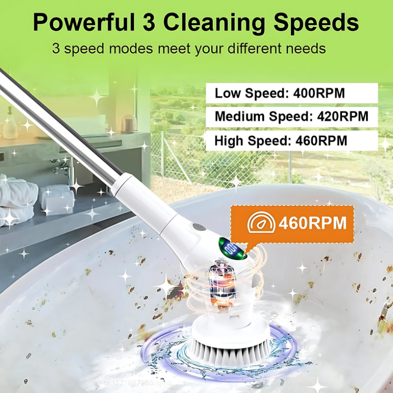 CleanMaster™ 8-in-1 Cordless Rotating Brush