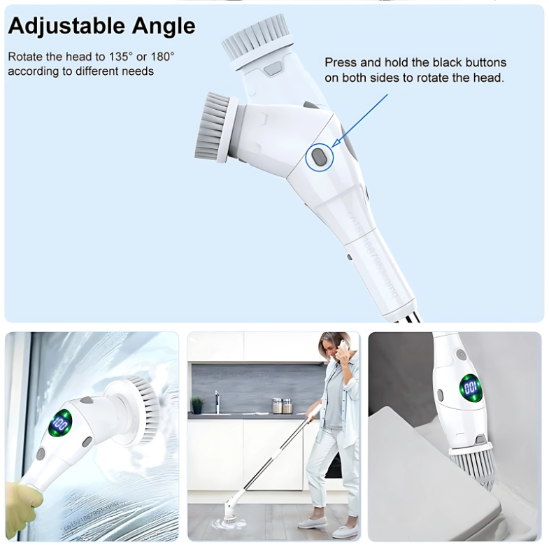 CleanMaster™ 8-in-1 Cordless Rotating Brush